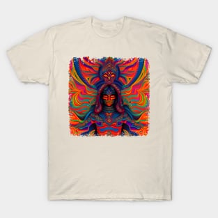 New World Gods (2) - Mesoamerican Inspired Psychedelic Art T-Shirt